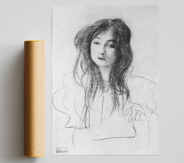 Klimt Girl With Long Hair