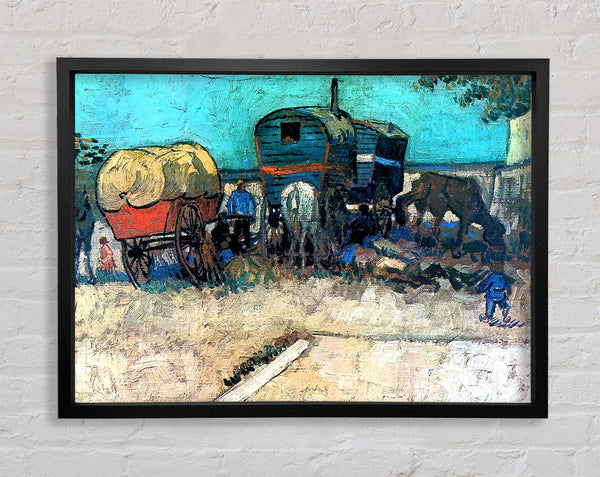 Van Gogh Gypsy Camp With Horse Carriage