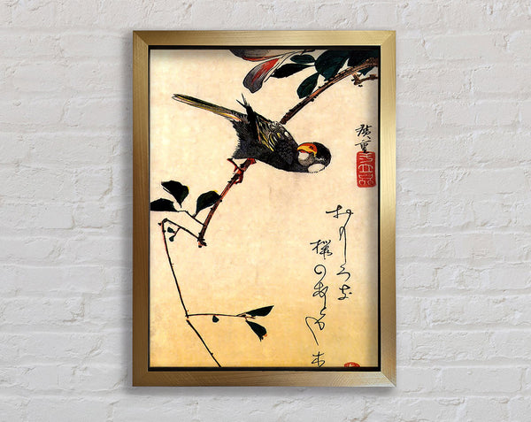 Hiroshige Java Sparrow And Magnolia