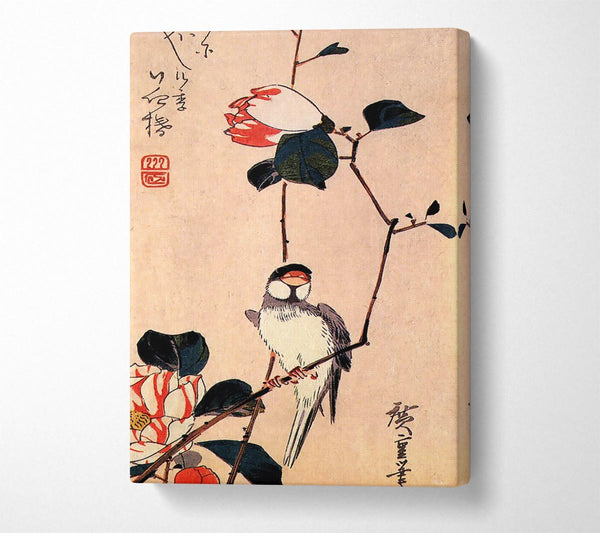 Hiroshige Java Sparrow On A Magnolia Branch