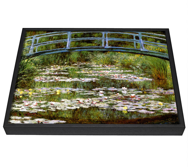 A picture of a Monet Le Pont Japonais framed canvas print sold by Wallart-Direct.co.uk