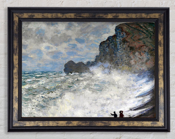 Monet Rough Weather At Etretat