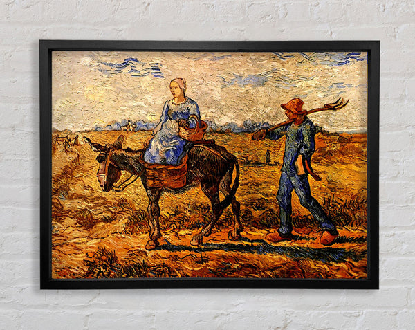 Van Gogh Morning Peasant Couple Going To Work