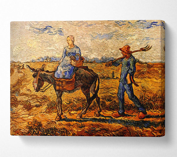 Van Gogh Morning Peasant Couple Going To Work