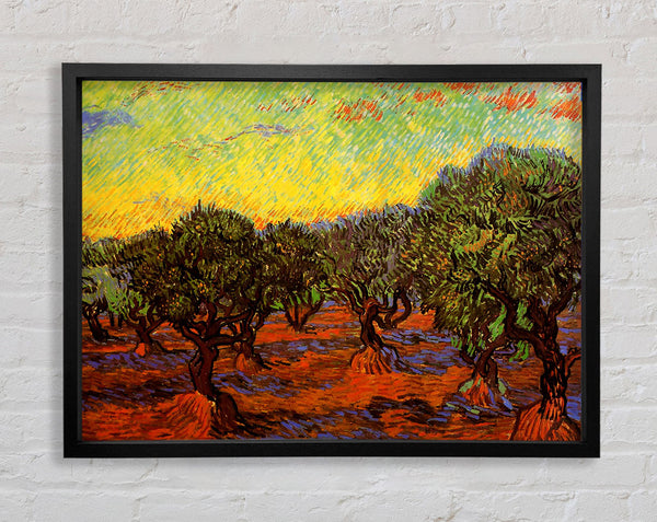 Van Gogh Olive Grove Orange Sky