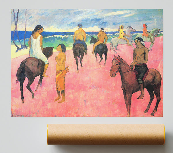 Gauguin Riding On The Beach