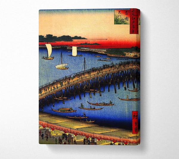 Hiroshige Ryogoku Bridge And The Great Riverbank