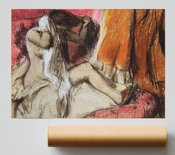 Degas Seated Female Nude On A Chaise Lounge