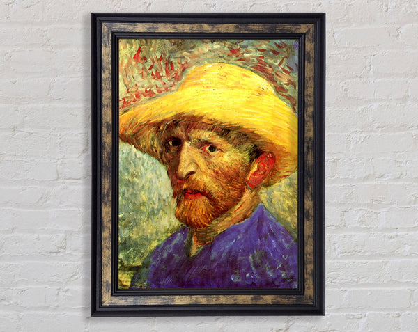 Van Gogh Self Portrait With Straw Hat 3