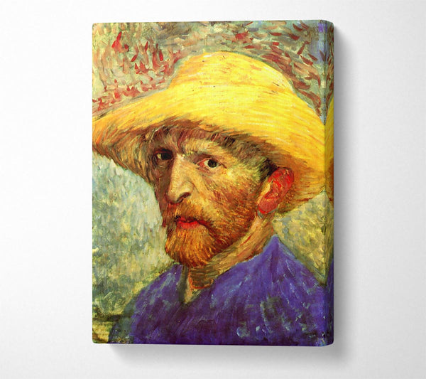 Van Gogh Self Portrait With Straw Hat 3