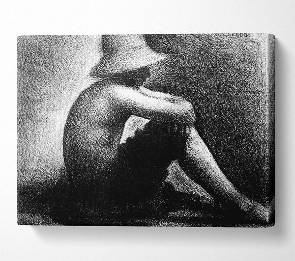 Seurat Sitting Boy In Straw Hat