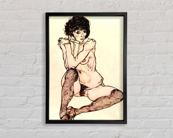 Schiele Sitting Female Nude