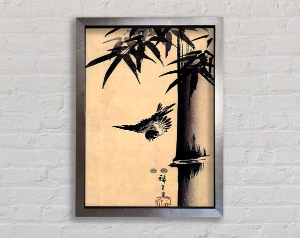 Hiroshige Sparrow And Bamboo 2