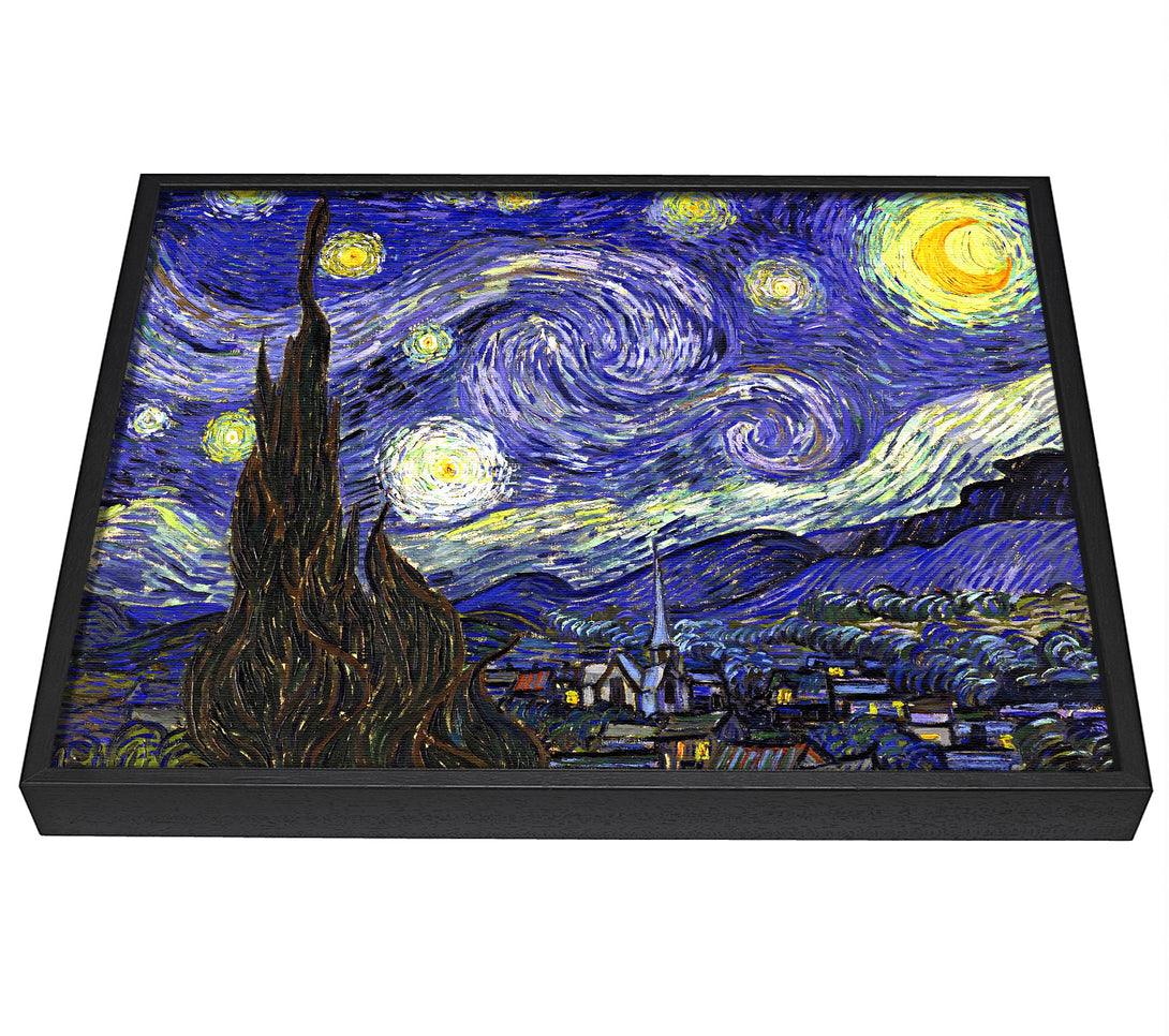 A picture of a Starry Night framed canvas print sold by Wallart-Direct.co.uk