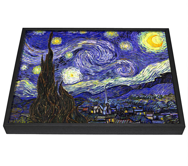 A picture of a Starry Night framed canvas print sold by Wallart-Direct.co.uk