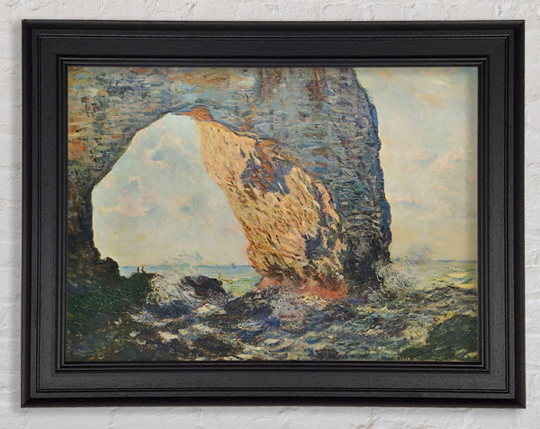 Monet The Rocky Cliffs Of Etretat La Porte Man 1