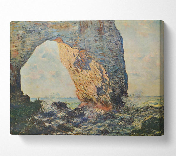 Monet The Rocky Cliffs Of Etretat La Porte Man 1