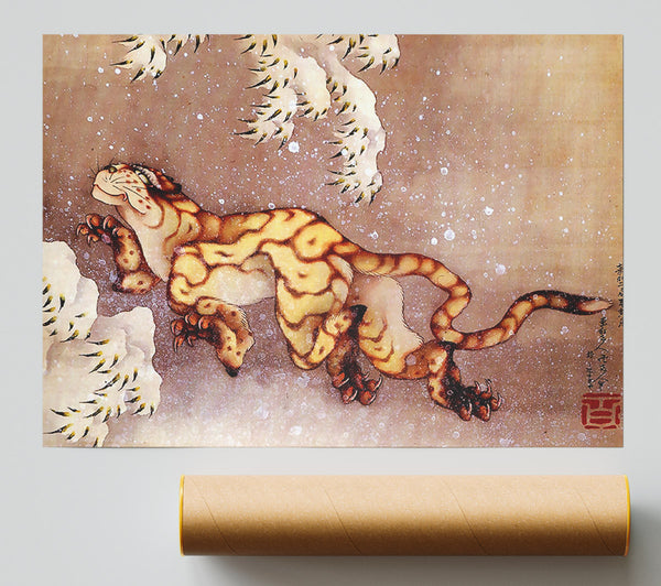 Hokusai Tiger In The Snow