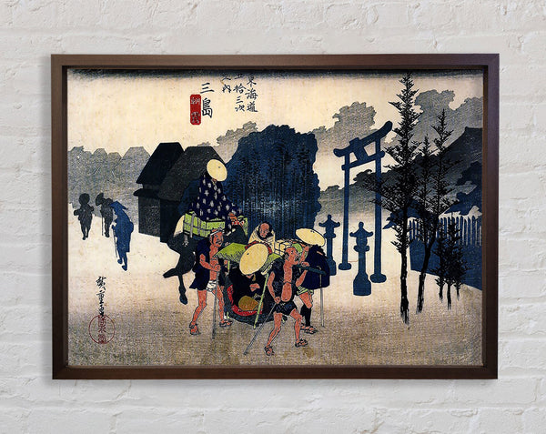 Hiroshige Travellers Passing A Shrine