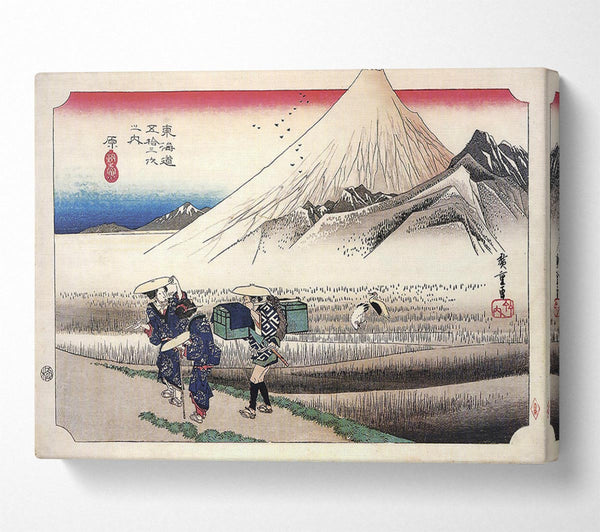 Hiroshige Travellers Passing Mount Fuji