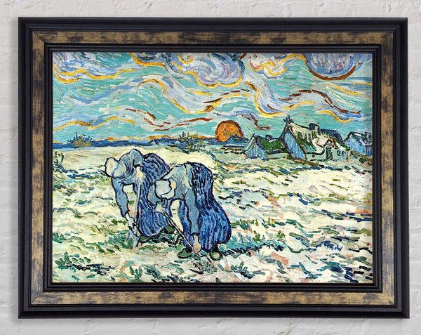 Van Gogh Two Digging A Grave In The Snow