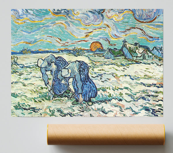 Van Gogh Two Digging A Grave In The Snow