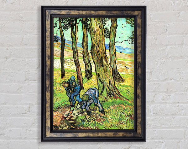 Van Gogh Two Men In Digging Out A Tree Stump