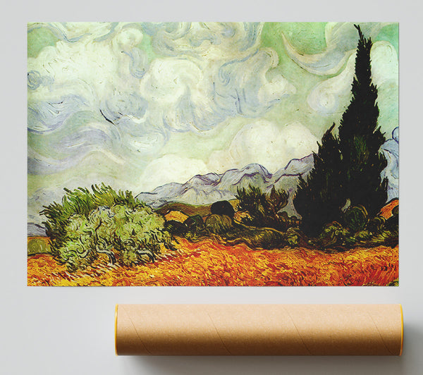 Van Gogh A Wheatfield With Cypresses