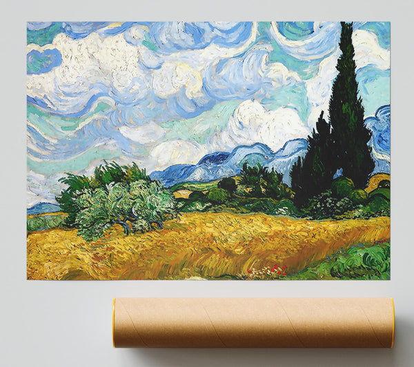 Van Gogh Wheat Field With Cypresses