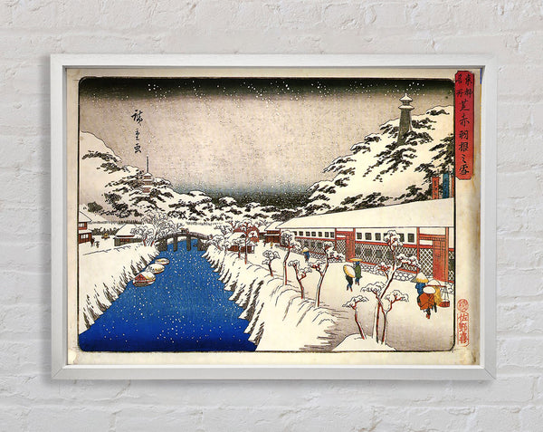 Hiroshige View Of A Canal In The Snow