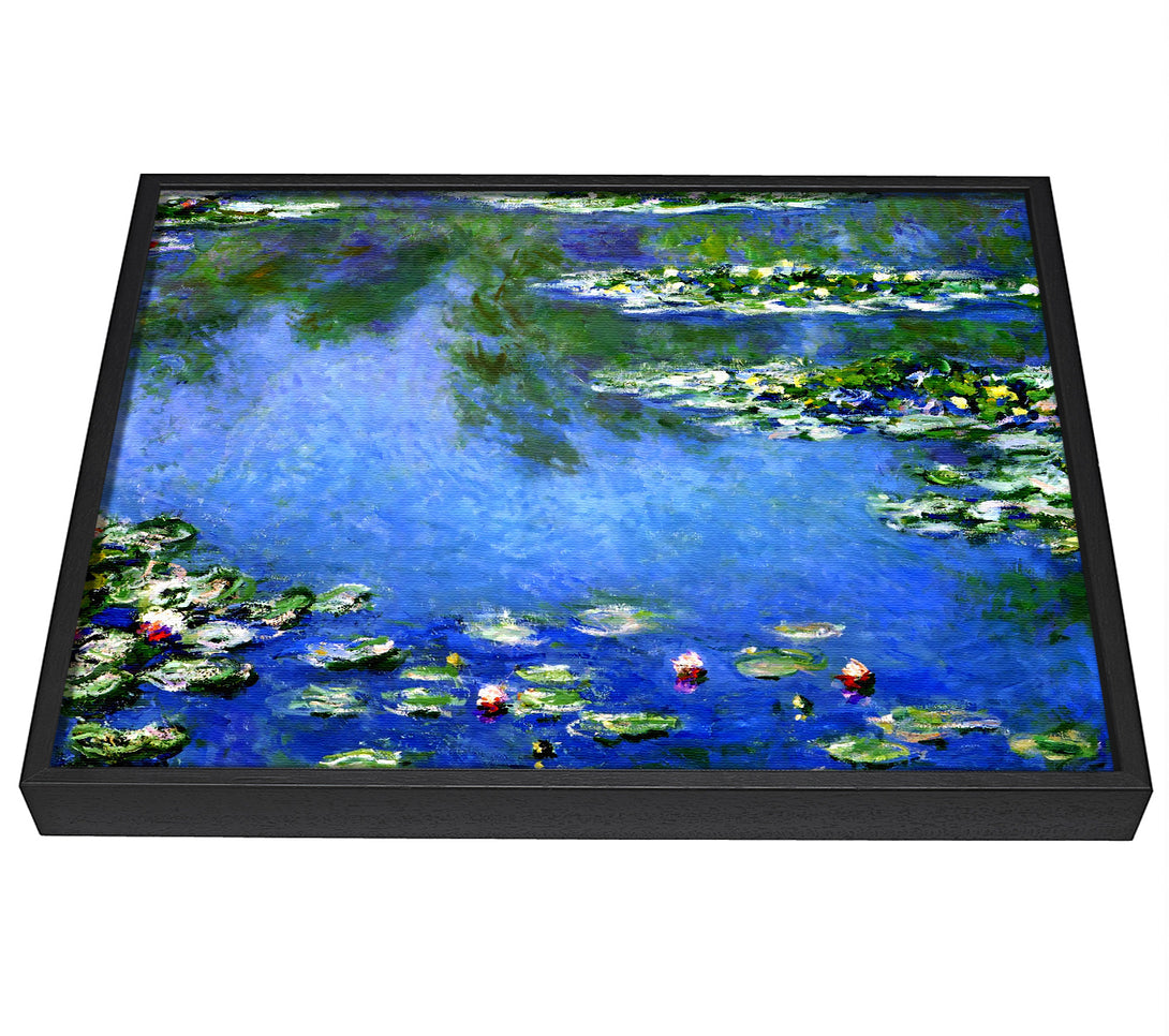 A picture of a Monet Water Lilies In Monets Garden framed canvas print sold by Wallart-Direct.co.uk