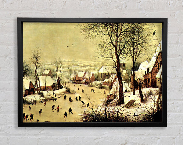 Pieter Bruegel Winterlandschaft mit Schlittschuhläufer