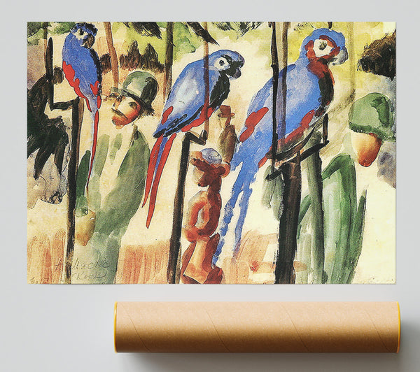 August Macke With The Parrots