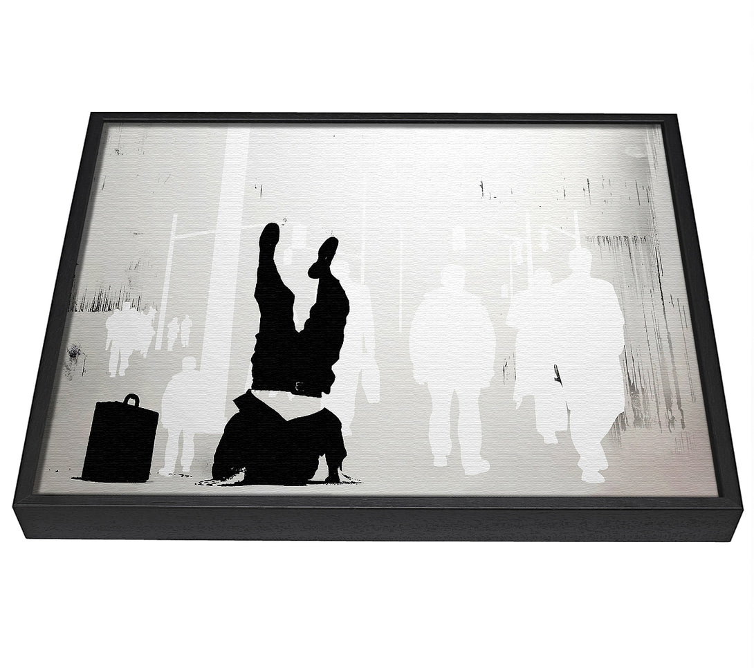 A picture of a Bankers Head In The Sand framed canvas print sold by Wallart-Direct.co.uk