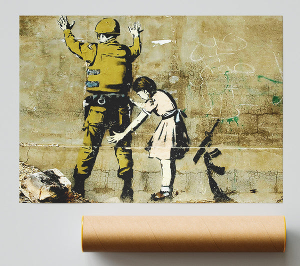 Banksy Child Searching Soldier