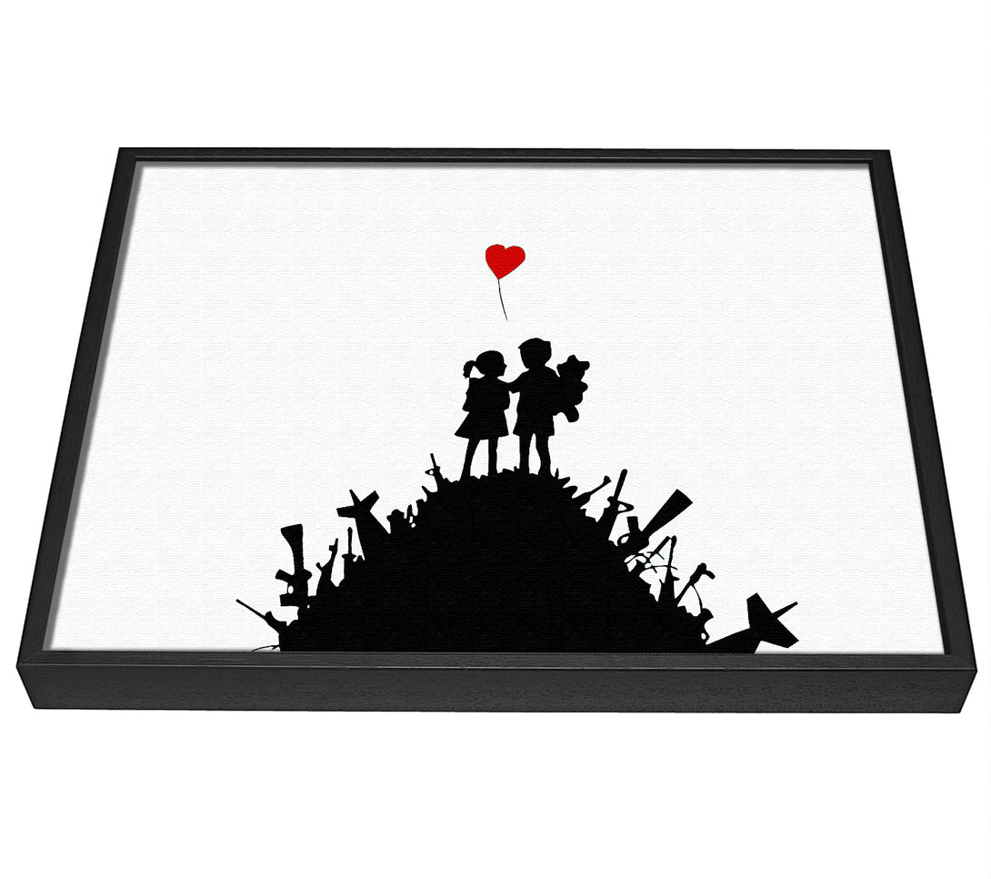 A picture of a Childs Love War framed canvas print sold by Wallart-Direct.co.uk