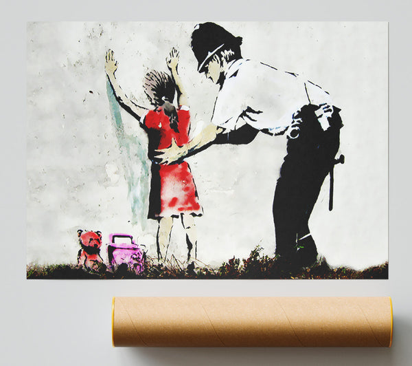 Banksy Copper Frisking Child