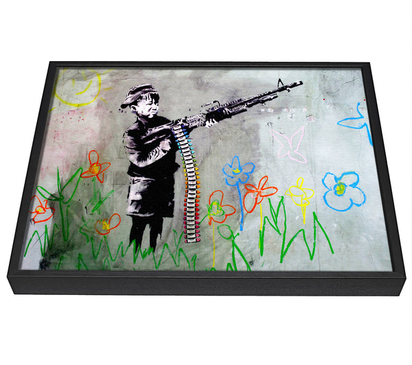 A picture of a Crayon Gun framed canvas print sold by Wallart-Direct.co.uk