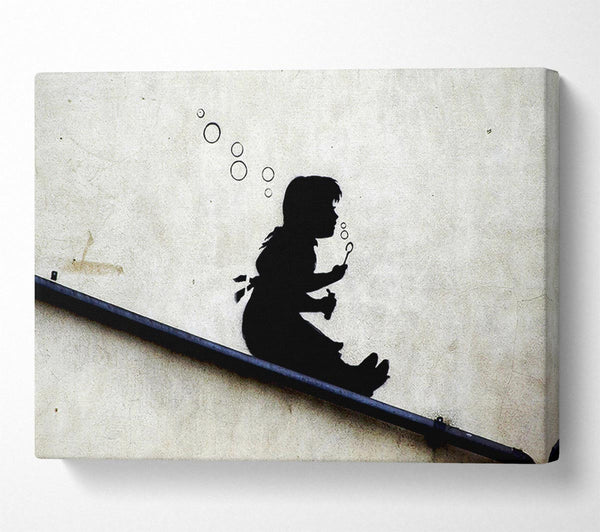 Banksy Drain Pipe Bubble Girl