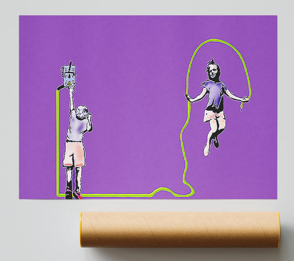 Banksy Electric Skipping Rope Purple