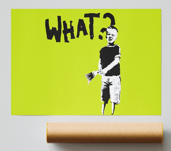 Banksy Graffiti Kid What Lime