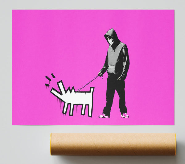 Banksy Hoodie With Snapper Pink