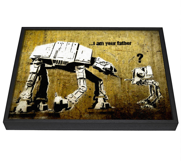 A picture of a I Am Your Father framed canvas print sold by Wallart-Direct.co.uk