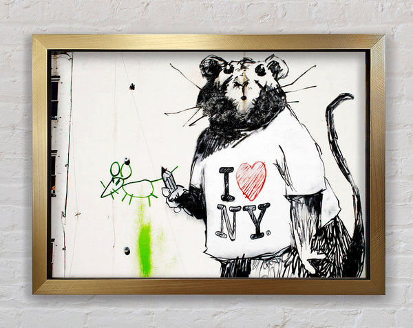 Banksy I Love New York Rat