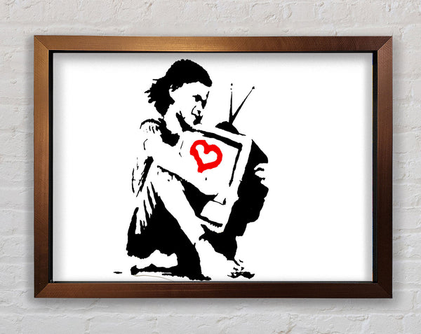 Banksy I Love Tv White