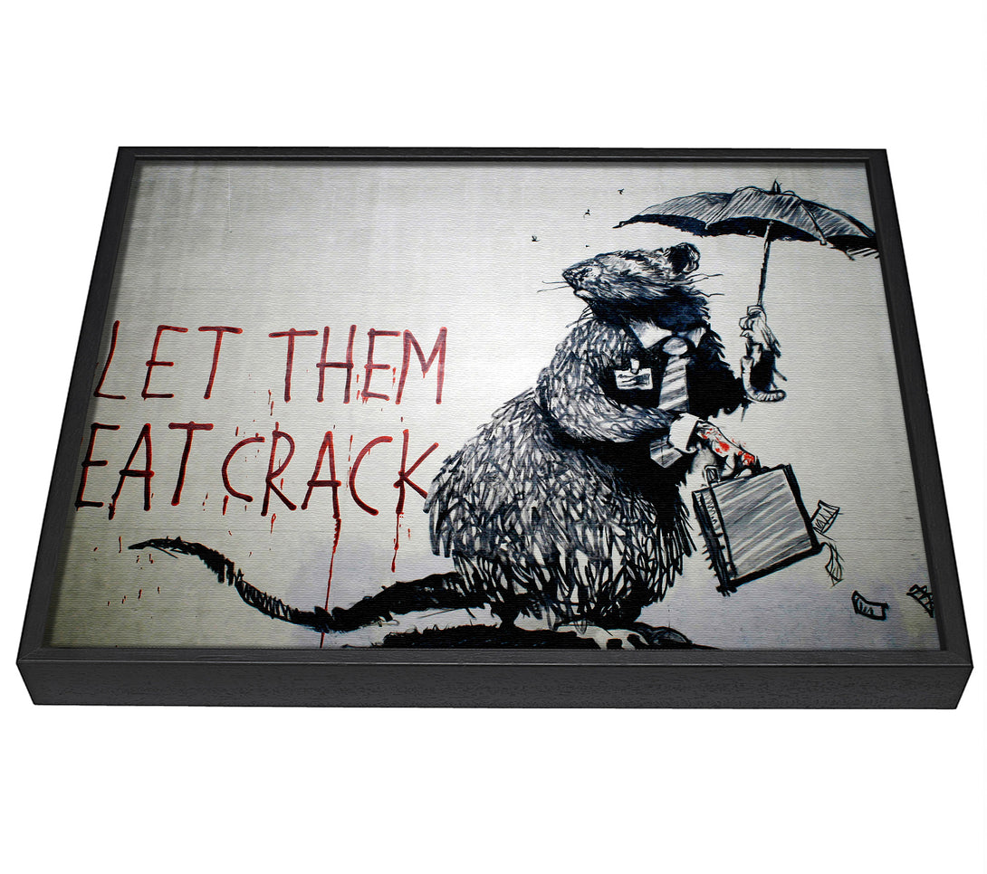 A picture of a Let Them Eat Crack framed canvas print sold by Wallart-Direct.co.uk