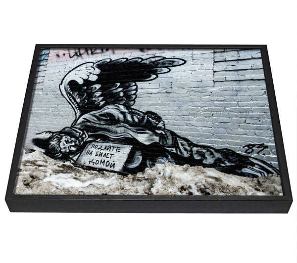 A picture of a Russian Banksy framed canvas print sold by Wallart-Direct.co.uk