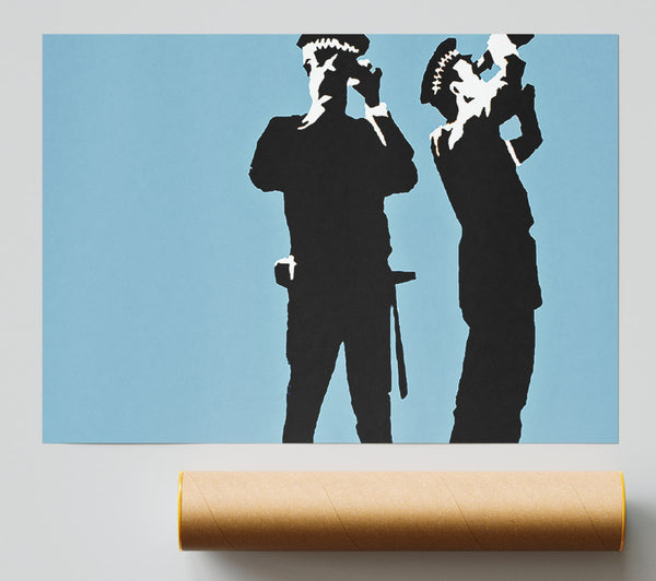 Banksy Searching Constables Blue