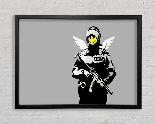 Banksy Smiley Face Angel