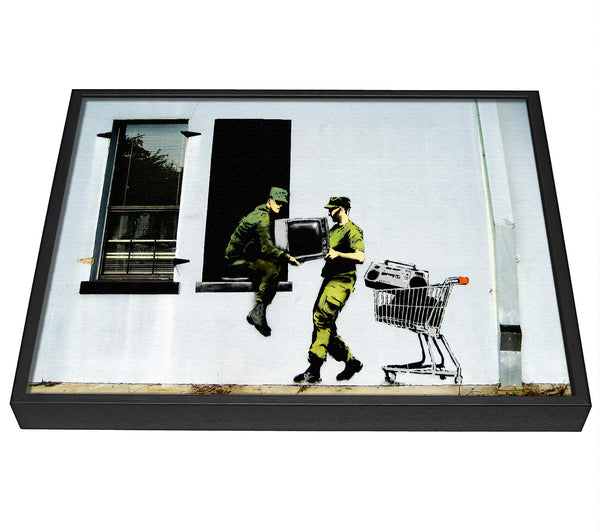 A picture of a Soldier Heist framed canvas print sold by Wallart-Direct.co.uk